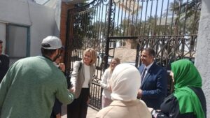 زيارة سفيرة النرويج وممثل الأمم المتحدة لدعم المرأة بمراكز شباب بنها