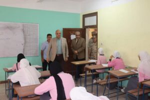 محافظ القليوبية ومدير التعليم يتفقدان سير امتحانات الدبلومات الفنية ببنها