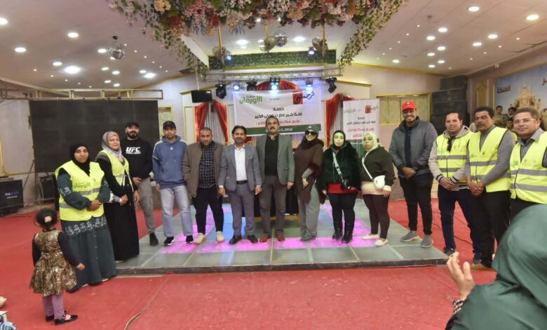 تنظيم إحتفالية لتوزيع (500) كرتونة مواد غذائية بالمجان علي الأسر ببني سويف