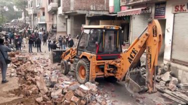 هدم ممتلكات المسلمين في مدينة تشومو براجستان، الهند