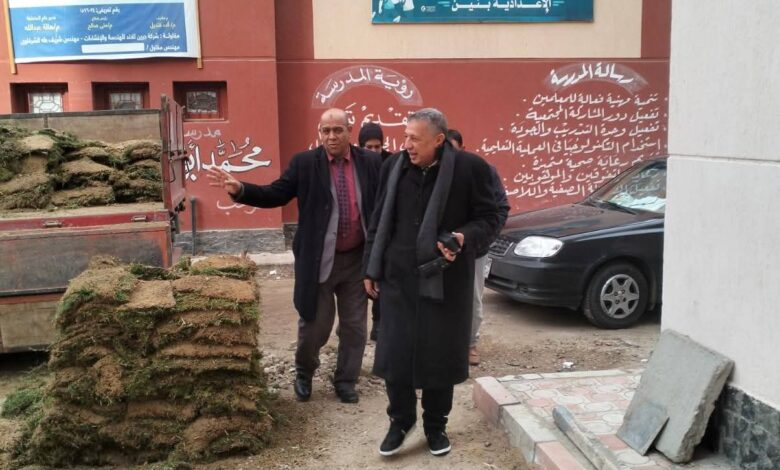 وكيل تعليم البحيرة يتفقد اللمسات الأخيرة للمبنى الإداري الجديد لإدارة أبوحمص التعليمية