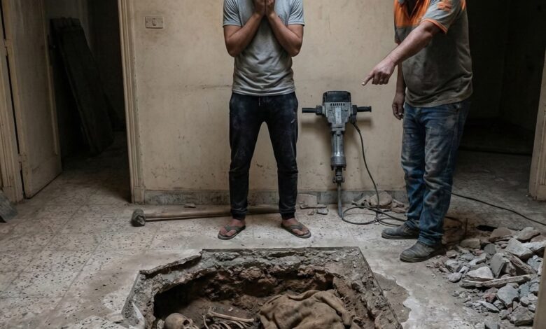 حفرة فى الصالة تكشف جريمة عمرها 30 عام