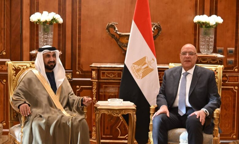 المستشار هشام بدوي يستقبل رئيس البرلمان العربي