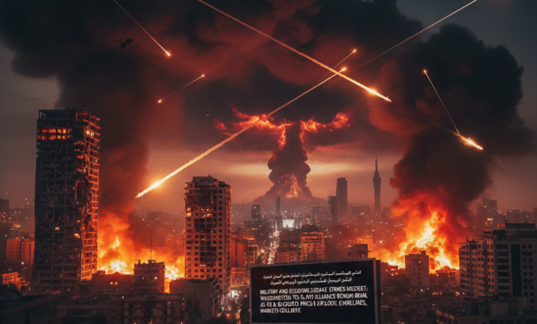 قصف قلب إيران و اشتعال المنطقة مع انفجار أسعار النفط والذهب وانهيار البورصات العالمية