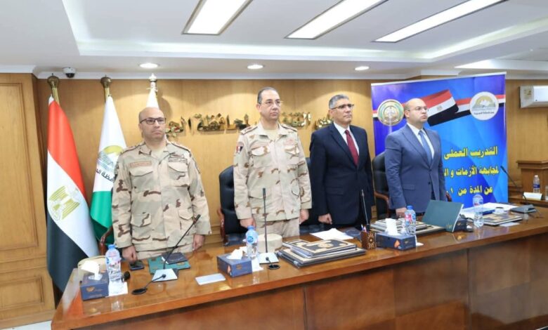 محافظ الجيزة وقائد قوات الدفاع الشعبي والعسكري يشهدان فعاليات التدريب العملي المشترك لمجابهة الأزمات والكوارث (صقر 164)