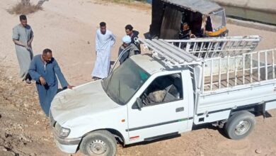 دون وفيات… إصابة ثلاث اشخاص فى حادث تصادم ربع نقل مع تورسيكل بقنا