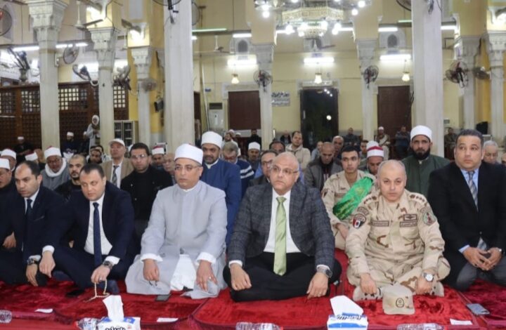 محافظ القليوبية يشهد احتفالية ذكرى ليلة النصف من شعبان بمسجد ناصر ببنها
