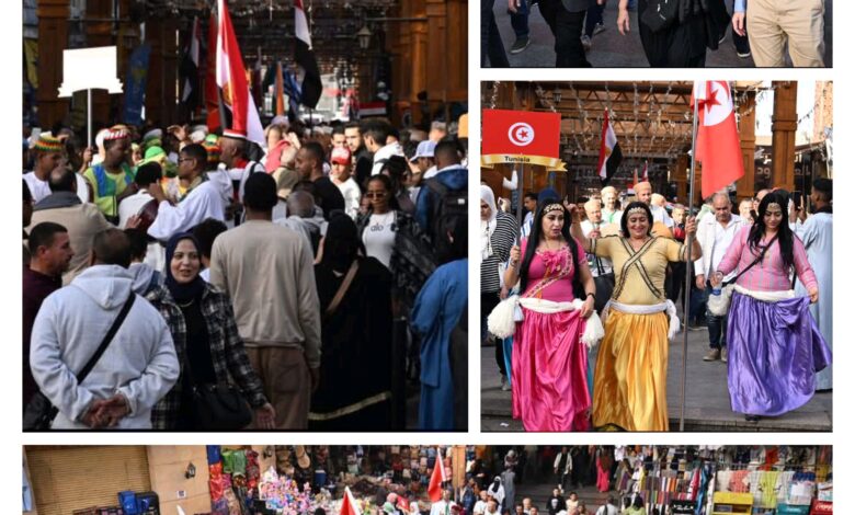 بمشاركة 14فرقة مصرية وأجنبية .. كرنفال استعراضى بالسوق السياحى بأسوان