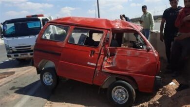 إصابة 5 أشخاص في انقلاب سيارة سوزوكي بطريق أسيوط الصحراوي بالفيوم