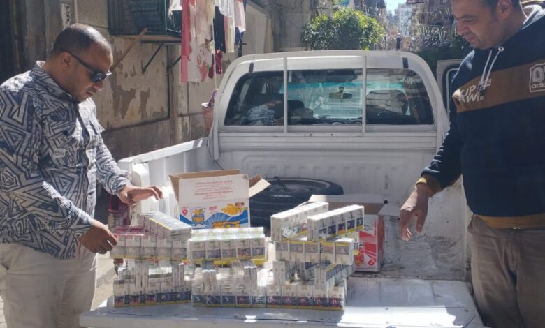 تموين المنتزة بالإسكندرية تضبط سجائر مجهولة المصدر ومخابز مخالفة