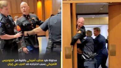 إخراج محارب أمريكي من الكونجرس لرفضه حرب إيران.