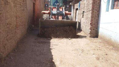 إزالة 11حالة تعد خلال حملة مكبرة لمواجهة التعدى على أملاك الدولة غرب الأقصر