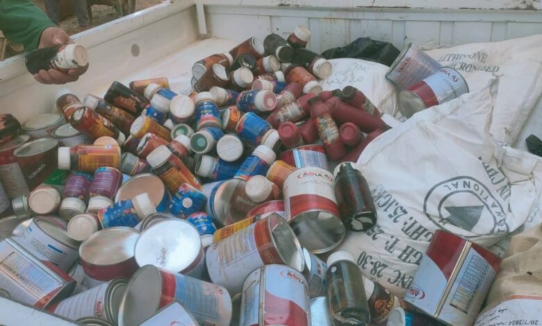 ضبط دهانات منتهية الصلاحية خلال حملة تموينية بالأقصر