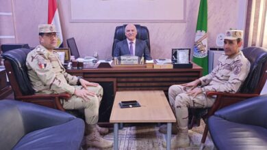 استقبال المستشار العسكري لمحافظة القليوبية بمديرية الشئون الصحية وبحث سبل دعم المنظومة الصحية بالمحافظة