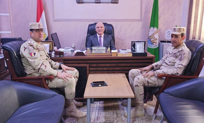 استقبال المستشار العسكري لمحافظة القليوبية بمديرية الشئون الصحية وبحث سبل دعم المنظومة الصحية بالمحافظة