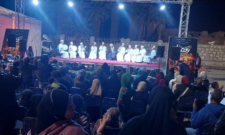 عروض الإنشاد الديني تضيء خامس ليالي رمضان الثقافية بساحة أبو الحجاج بالأقصر