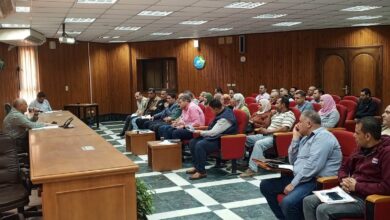  مياه الشرقية اجتماع مع رؤساء الافرع وندوة بكلية التربية بجامعة الزقازيق