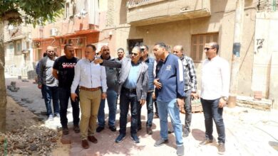 محافظ الشرقية يُتابع أعمال تركيب بلاط الإنترلوك بمنطقة ابوالريش بالزقازيق