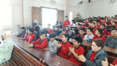 ندوة ورحلة توعوية وتثقيفية لطلاب مدرسة القومية احنفالا باليوم العالمى للتراث