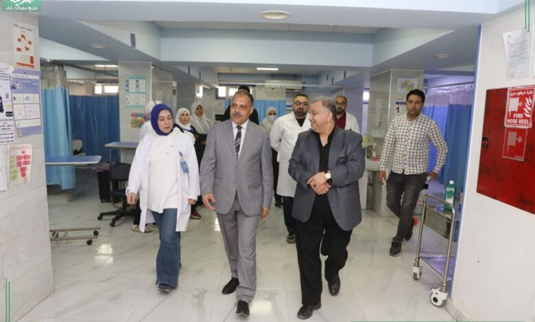  محافظ الشرقية يتفقد مستشفى القنايات المركزي