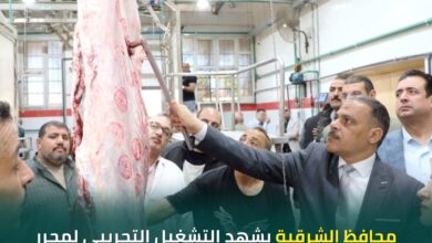  محافظ الشرقية :يشهد اعمال التشغيل التجريبي لمجزر الزقازيق العام  