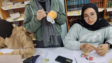 إبداع الأنامل| ورش الرسم على الخزف ضمن برامج أندية الفتاة بمراكز شباب كفر الشيخ