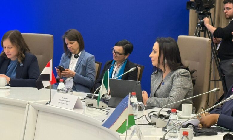 وزيرة التضامن الاجتماعي تشارك في افتتاح فعاليات اجتماع المائدة المستديرة حول “تبادل السياسات والممارسات الدولية