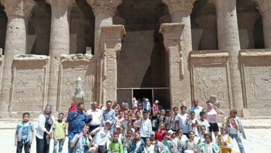معبد إدفو يستقبل طلاب مجمع هيكل في جولة لنشر الوعي الأثري
