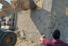 إزالة تعديات بناء مخالفة بمدينة طامية