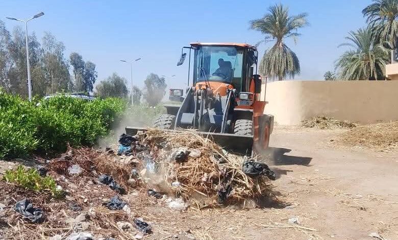 رفع 40طن قمامة ومخلفات خلال حملات مكثفة بميادين الأقصر