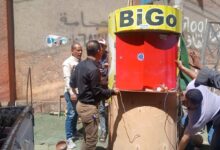 إزالة كشك مخالف بحي غرب الفيوم لرفع الإشغالات