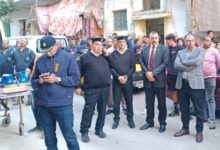 انهيار داخلى بعقار كائن بمنطقة منشية النزهة بوسط الإسكندرية