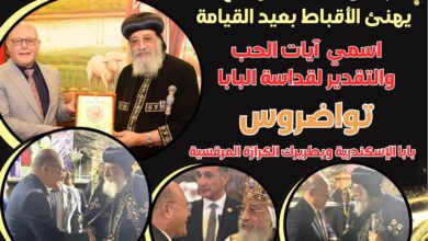 فى عيد القيامة.. النعماني يهنئ البابا تواضروس