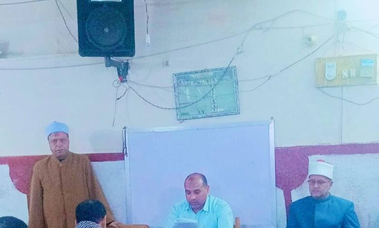 مرور مدير مديرية أوقاف سوهاج على مركز محفظي إعداد المحفظين بمسجد القطب