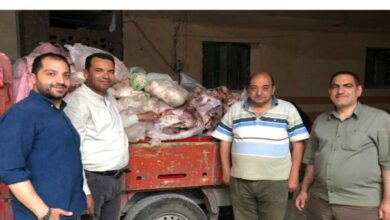 ضبط أكثر من طن لحوم فاسدة خلال حملات تموينية مكثفة بالفيوم