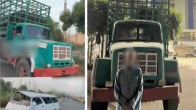وزارة الداخلية ٠٠تعلن القبض على سائق سيارة نقل اصطدم بميكروباص في بني سويف