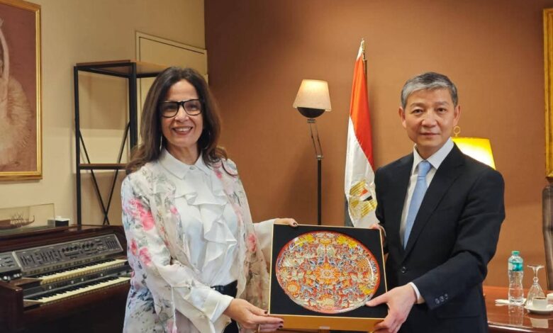 وزيرة الثقافة تبحث مع السفير الصيني سبل تعزيز التعاون الثقافي بين البلدين وزيرة الثقافة تبحث مع السفير الصيني سبل تعزيز التعاون الثقافي بين البلدين