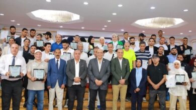 المحاسب شريف مصطفى  يُكرّم خريجي الدورة الأساسية والترقي للوشو كونغ فو بنادي الشرقية للدخان