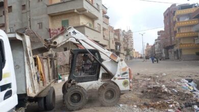رفع 577 طن مخلفات والتعامل مع 16 بؤرة قمامة ضمن حملات النظافة بمراكز ومدن الغربية