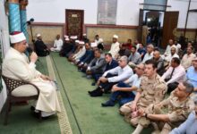 رئيس جامعة أسوان يشارك محافظ أسوان احتفال المحافظة بالعام الهجري الجديد 1448هـ بمسجد النصر