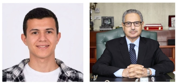 محافظ بني سويف يهنئ الطالب الحاصل على المركز الأولى على مستوى الجمهوريةبمدرسة شركة مياه الشرب