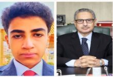 محافظ بني سويف يهنئ الطالب مروان محمد حداد الرابع بالثانوية العامة