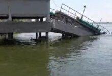 قبل التشغيل الرسمى .. انهيار كوبري وخطوط مواسير محطة مياه بـ بني سويف
