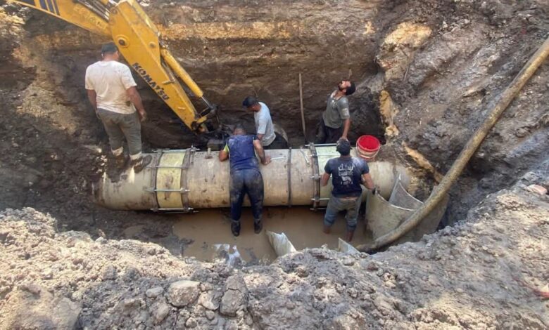 رئيس مياه القليوبية: الانتهاء من إصلاح كسر خط المياه الرئيسي بقرية الإصلاح الزراعى بميت حلفا رئيس مياه القليوبية: الانتهاء من إصلاح كسر خط المياه الرئيسي بقرية الإصلاح الزراعى بميت حلفا
