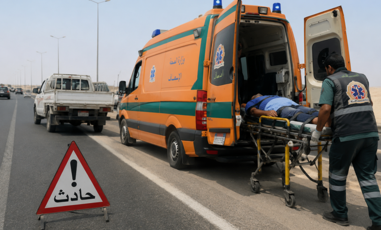 إصابة شخص إثر سقوطه من سيارة ربع نقل على طريق القاهرة – أسيوط الصحراوي الغربي بالفيوم إصابة شخص إثر سقوطه من سيارة ربع نقل على طريق القاهرة – أسيوط الصحراوي الغربي بالفيوم