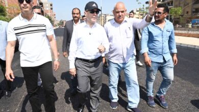 محافظ الغربية يتفقد أعمال رصف كورنيش ترعة الساحل بمدينة سمنود بنسبة انجاز 95% 