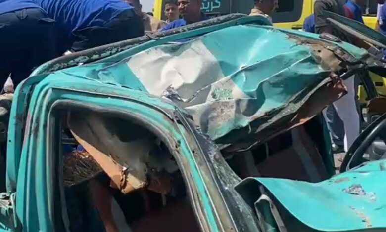 حادث مأساوى على طريق الاسماعيلية الصحراوى يخلف قتلى و مصابين