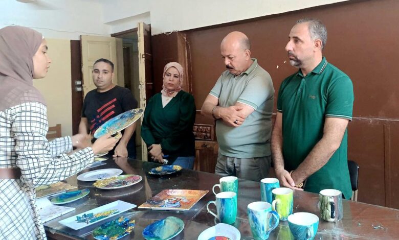 شباب كفر الشيخ:تنظم ورشة الرسم على البورسلين ضمن برامج تمكين الفتاة والمرأة