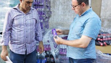 ضبط كميات من المخلفات والسلع الفاسدة و ألاف من زجاجات مشروبات طاقة مجهولة المصدر بالجيزة