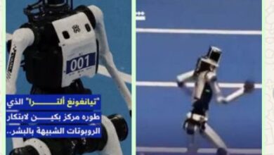 الفائز بسباق الجرى فى بطولة العالم للروبوتات بالصين